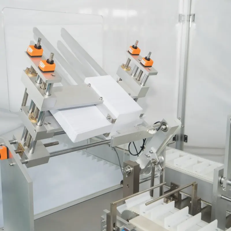 Compact ZHJ 100B Automatic Facial Mask Cartoner for Cosmetic Packaging 4
